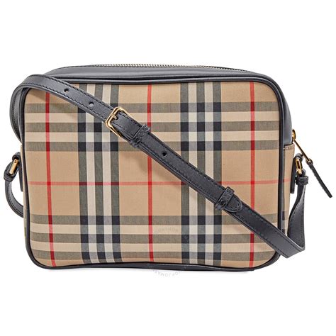 burberry 8019377|Burberry Medium Vintage Check and Leather Camera Bag .